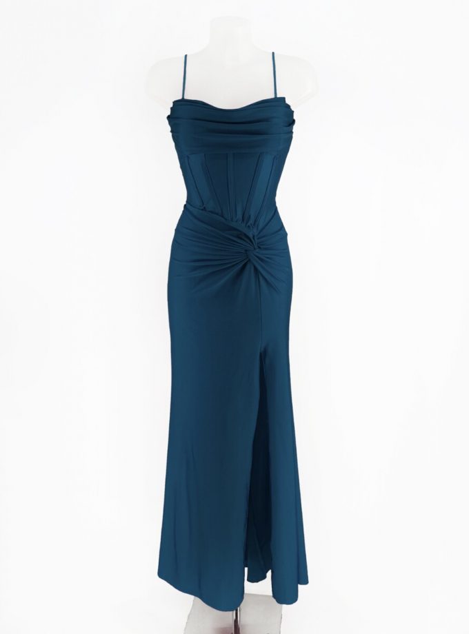 Vestido Seda Varillas Espalda Cruzada