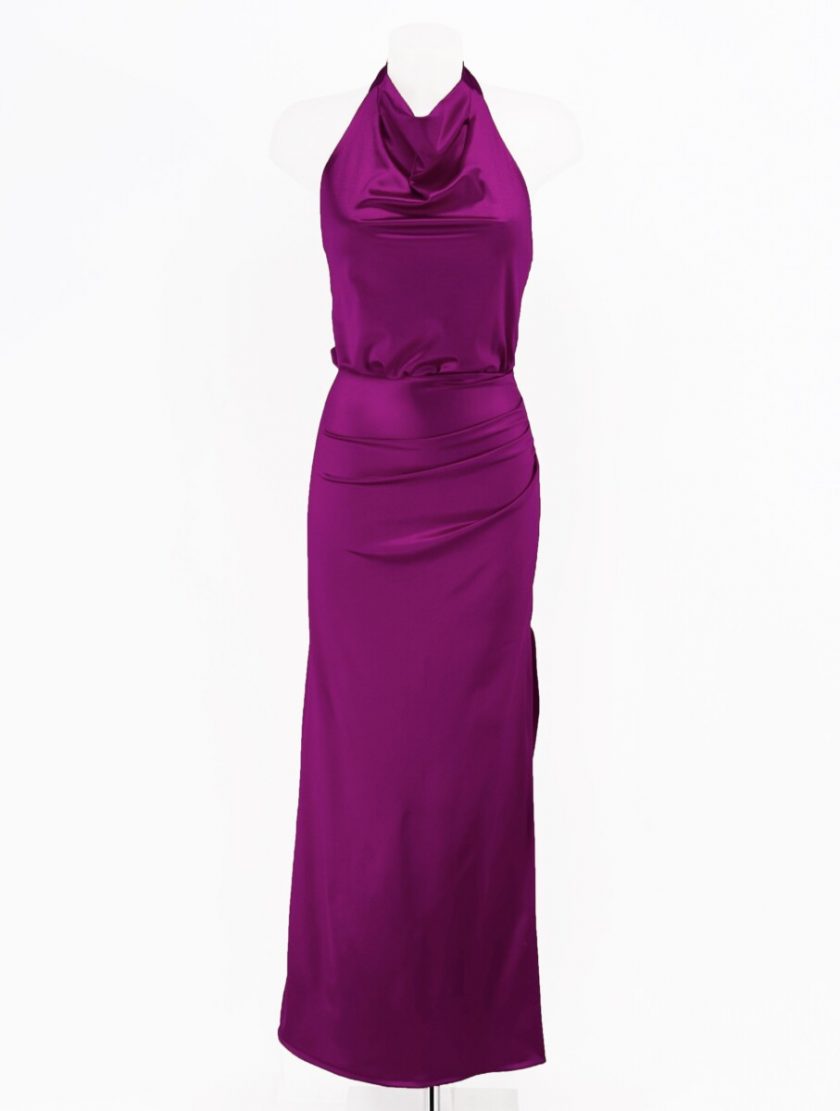 Vestido Seda Halter Cascada - Imagen 13