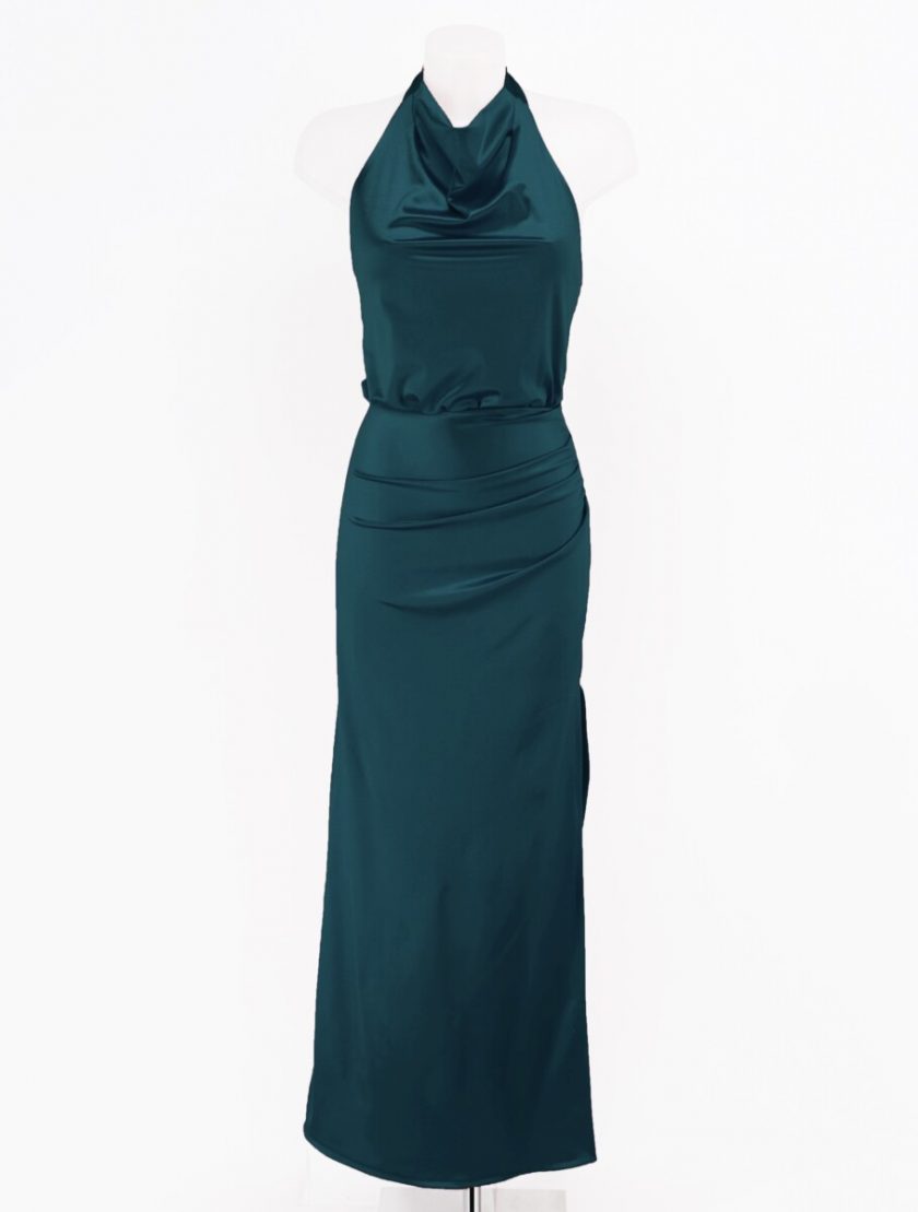 Vestido Seda Halter Cascada - Imagen 12