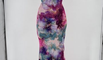 Vestido Estampado Espalda Cruzada