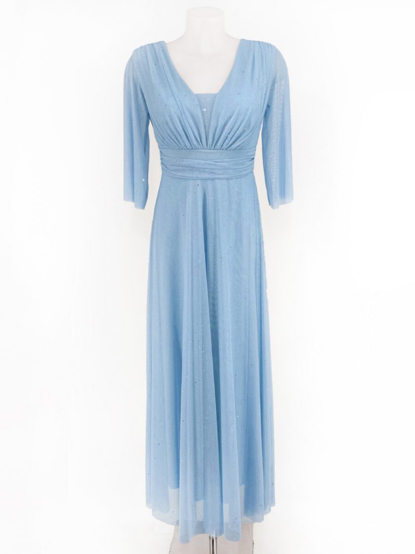 Vestido Tul Basic Manga Larga Brillos - Imagen 19