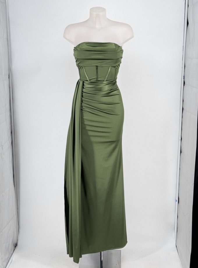 Vestido Seda Corsé Lazada