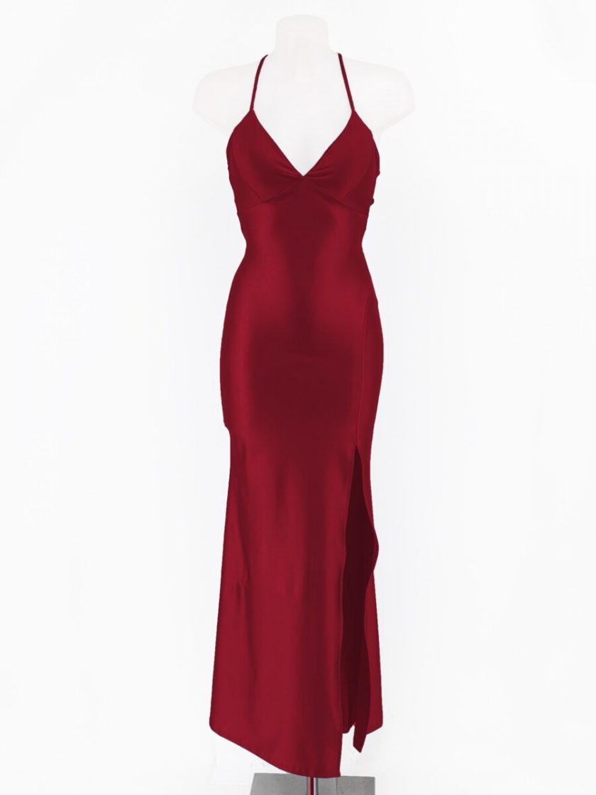 Vestido Seda Espalda Cruzada Escote triángulo - Imagen 35