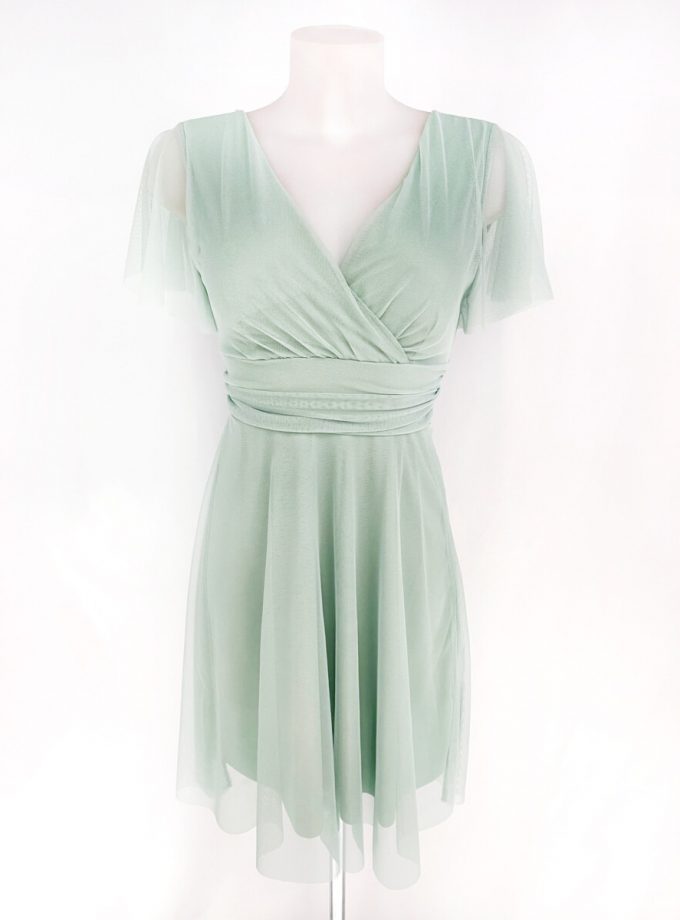 Vestido Tul Mangas Corto