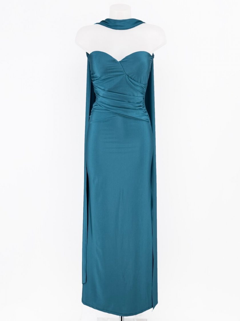 Vestido Sirena Cuello Alas - Imagen 8