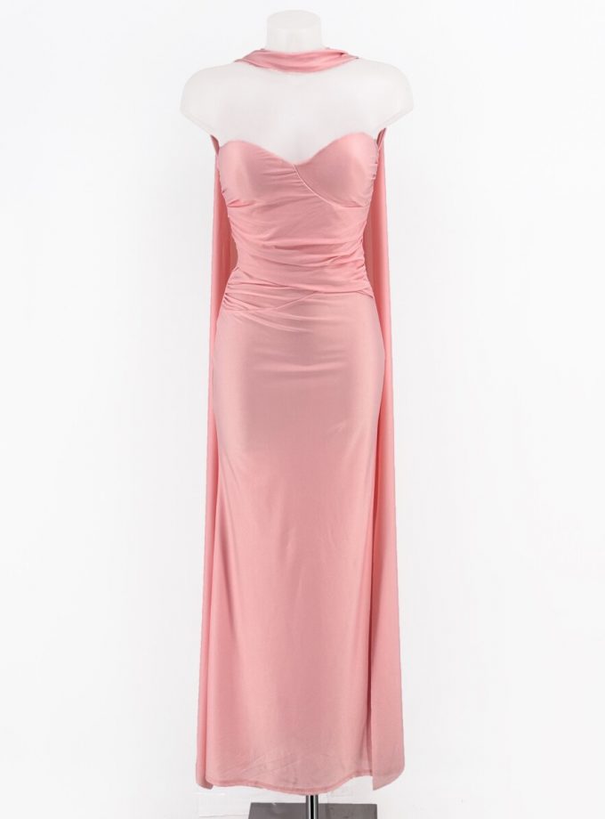 Vestido Sirena Cuello Alas