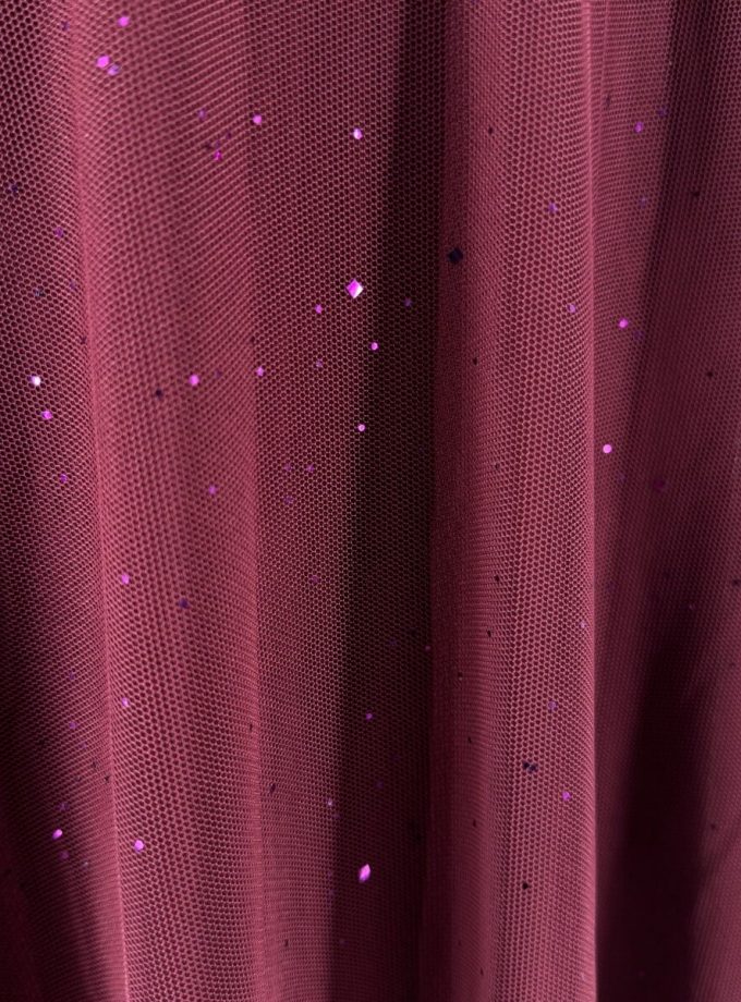 Vestido Tul Basic Halter Brillos