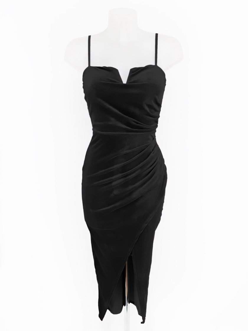 Vestido Uve Tirantes Terciopelo - Imagen 7