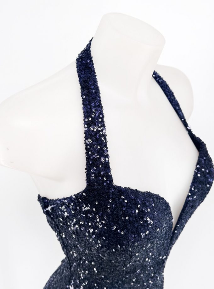 Vestido Lentejuelas Escote Corto