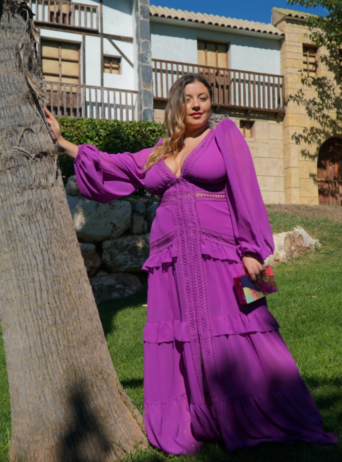 Vestido Boho Mangas Curvy Novia