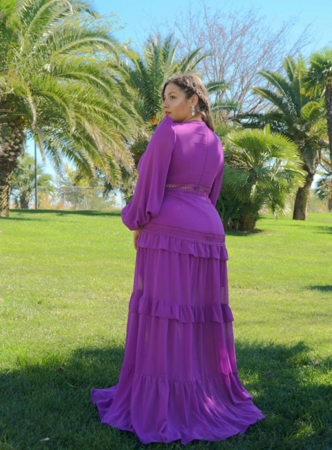 Vestido Boho Mangas Curvy Novia