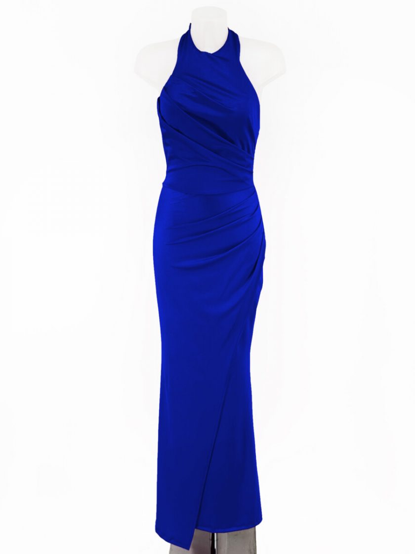 Vestido Seda Halter Drapeado - Imagen 38