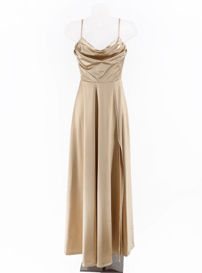 Vestido Seda Drapeado