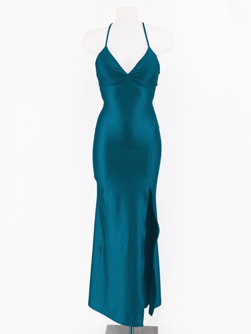 Vestido Seda Espalda Cruzada Escote triángulo - Imagen 21