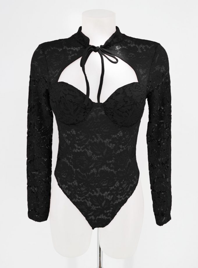 Body Encaje Cuello Atado