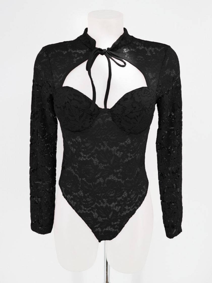 Body Encaje Cuello Atado