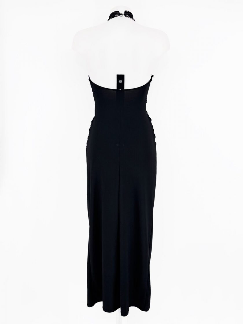 Vestido Halter Encaje Largo - Imagen 3