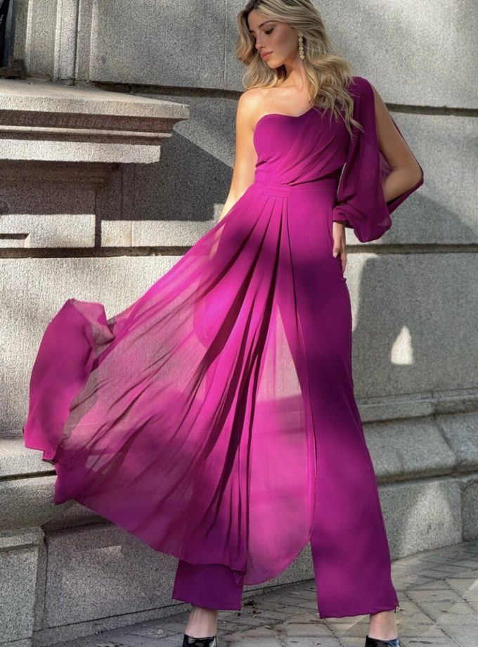 Mono Asimétrico Manga Gasa