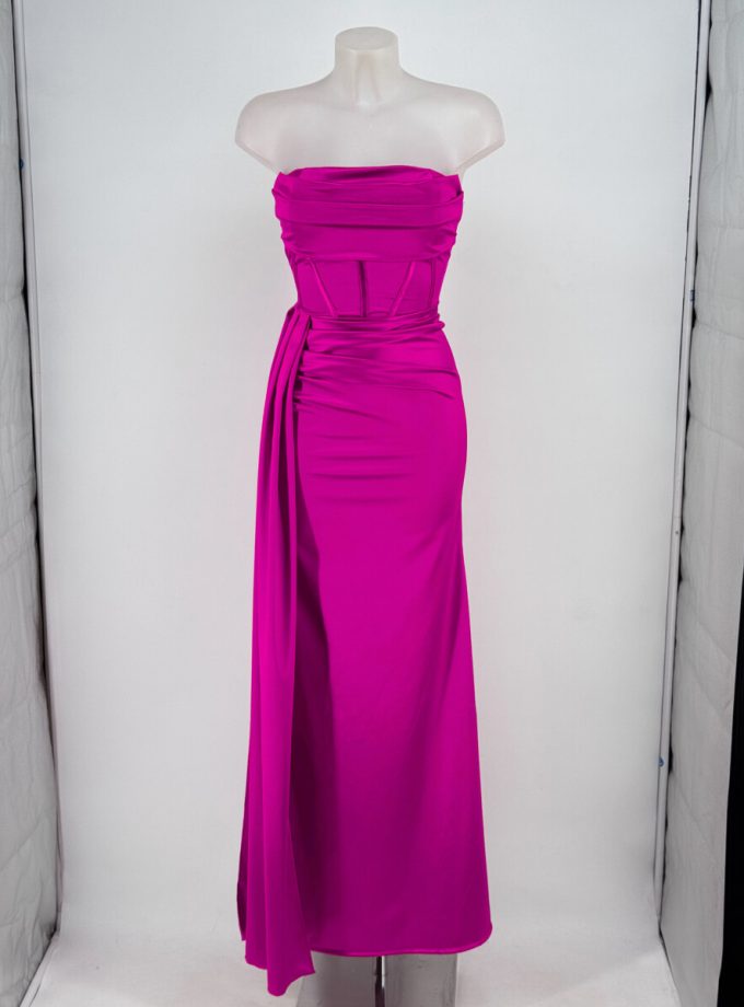 Vestido Seda Corsé Lazada