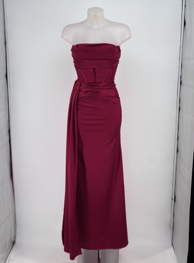 Vestido Seda Corsé Lazada