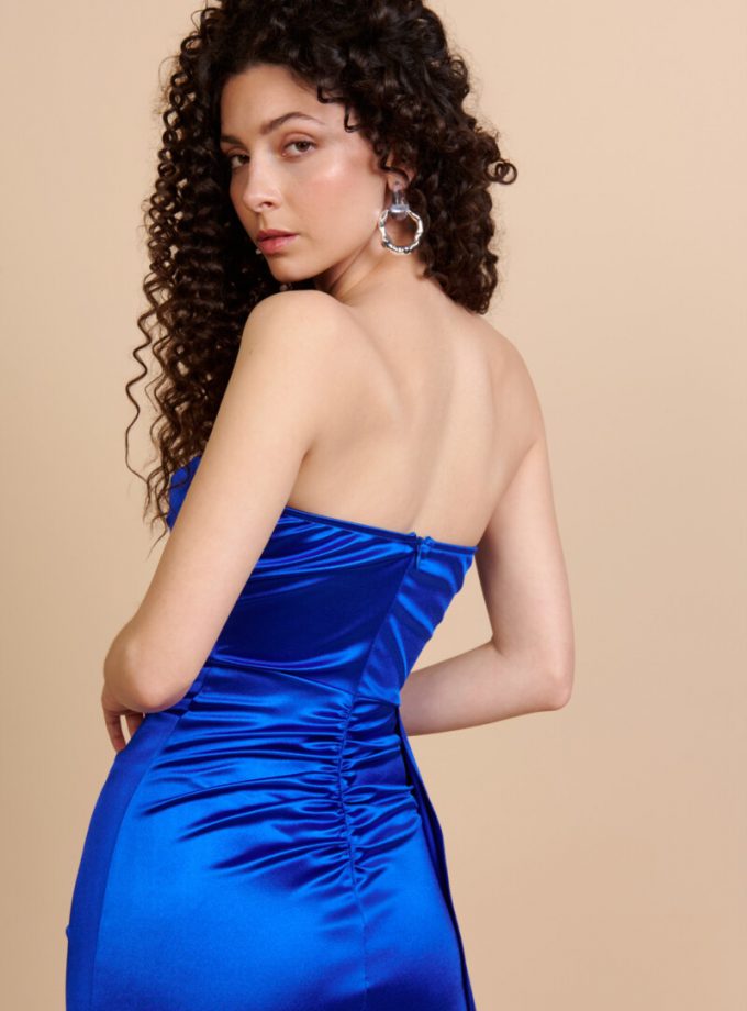 Vestido Seda Corsé Lazada