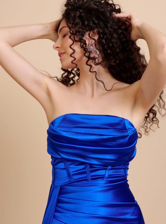 Vestido Seda Corsé Lazada