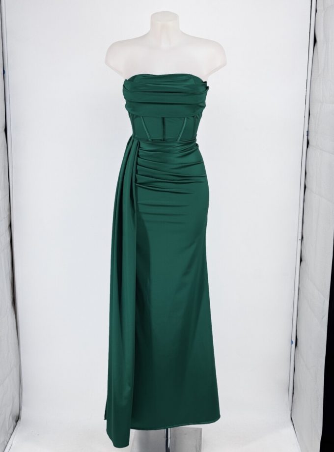 Vestido Seda Corsé Lazada