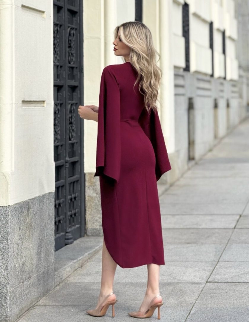 Vestido Bata Mangas Abiertas - Imagen 4