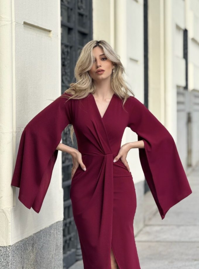 Vestido Bata Mangas Abiertas