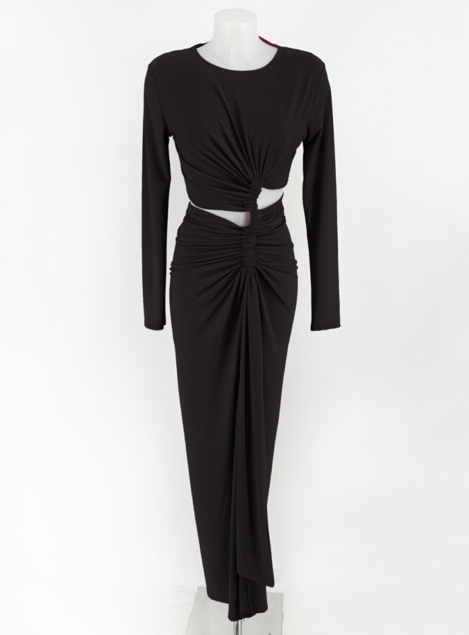 Vestido Mangas Cintura Abierta