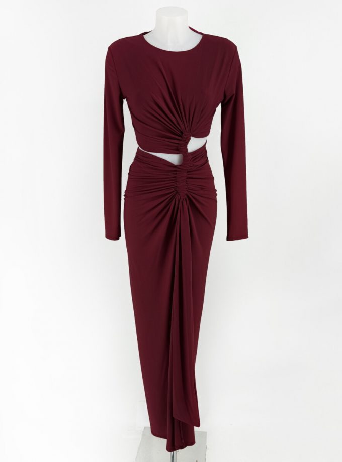 Vestido Mangas Cintura Abierta