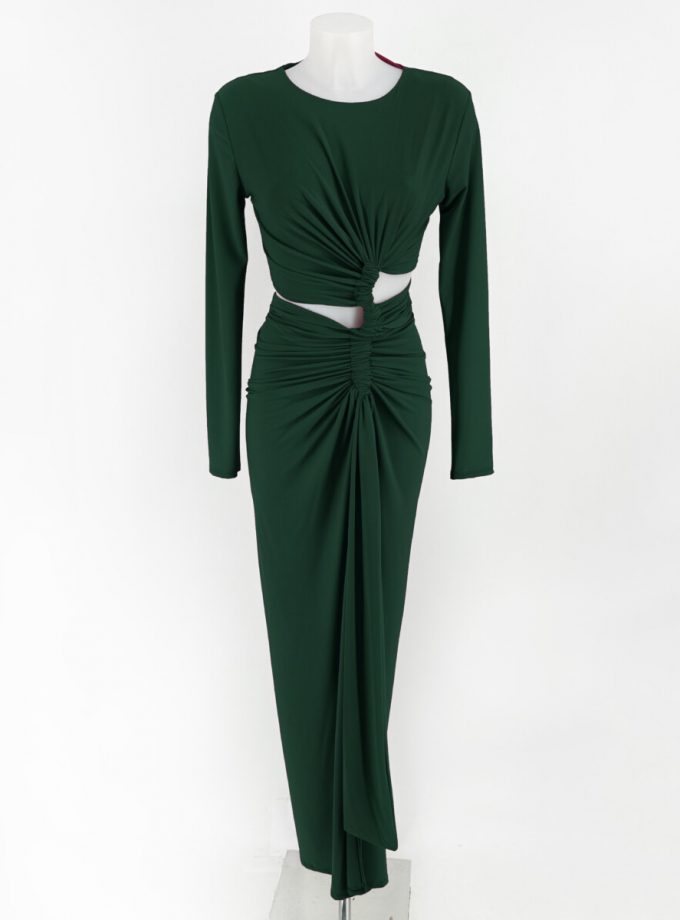 Vestido Mangas Cintura Abierta