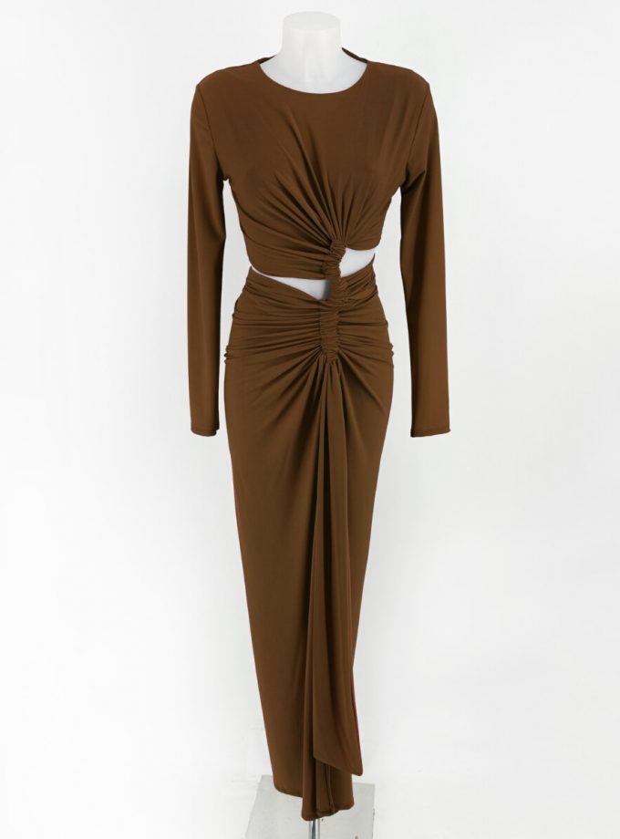 Vestido Mangas Cintura Abierta