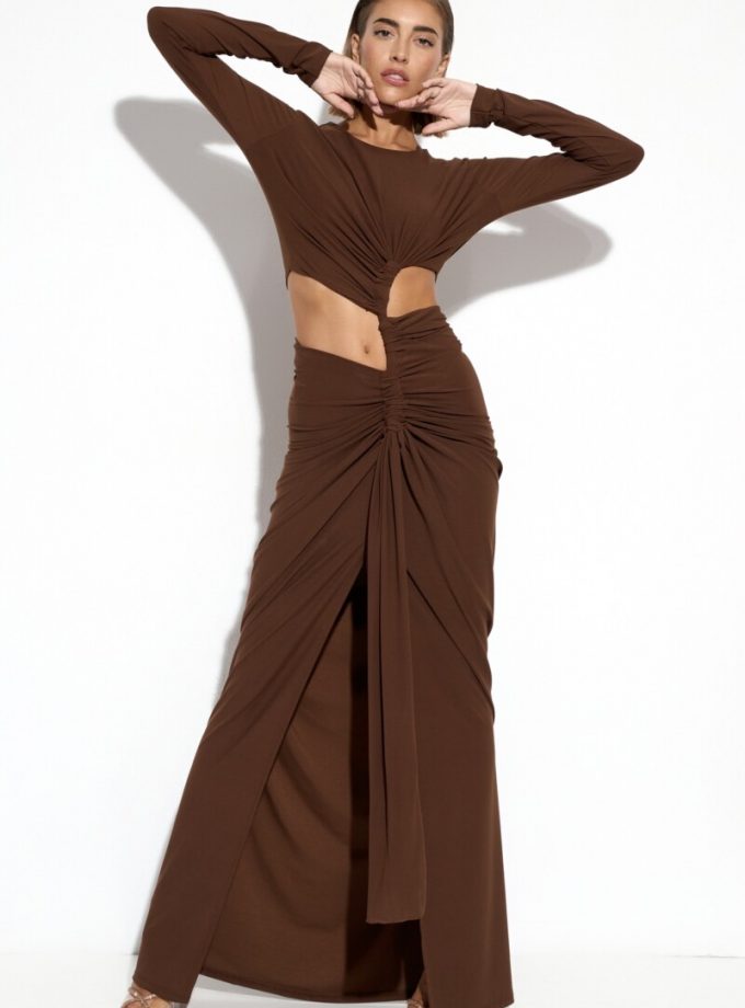 Vestido Mangas Cintura Abierta