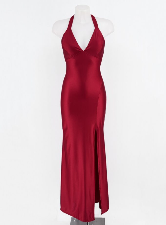 Vestido Seda Espalda Abierta