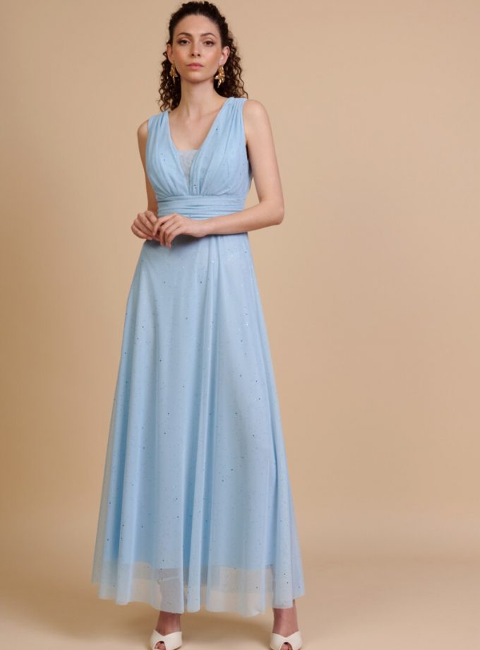 Vestido Tul Brillos Tirantes