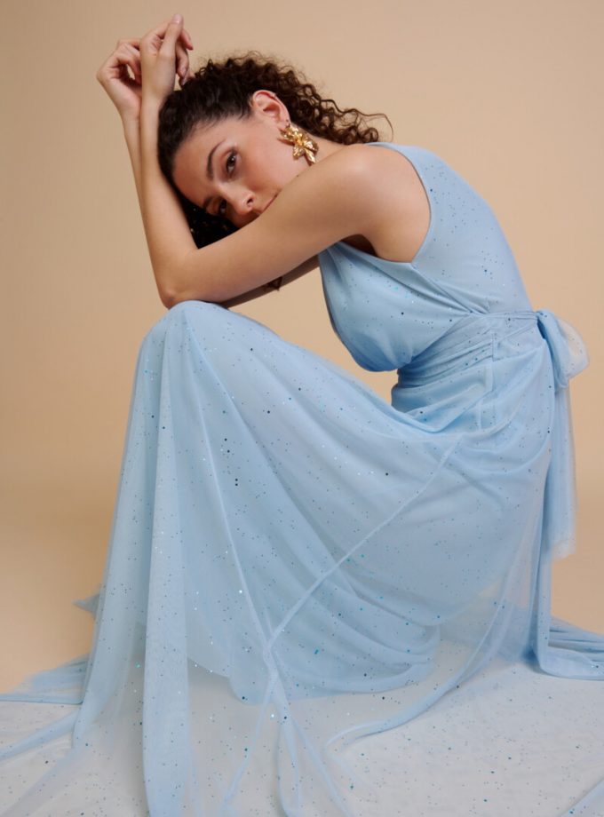 Vestido Tul Brillos Tirantes