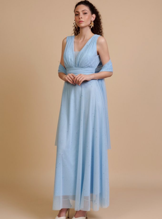 Vestido Tul Brillos Tirantes