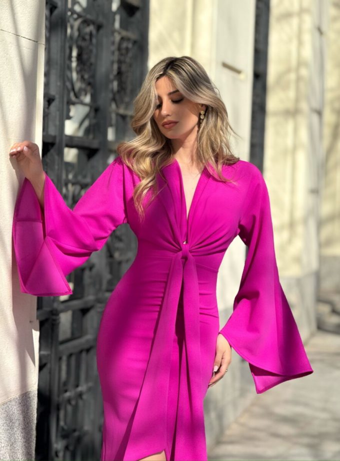 Vestido Midi Mangas Lazada