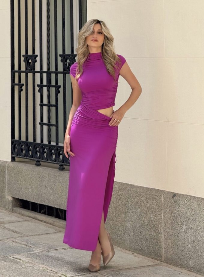 Vestido Manga Corta Cuello