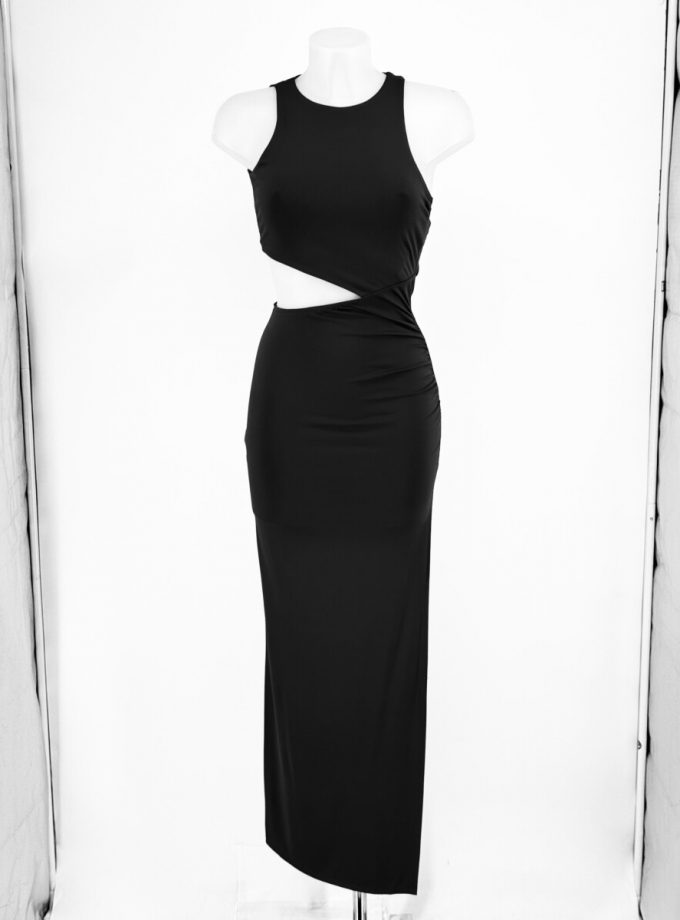 Vestido Halter Abertura Cintura