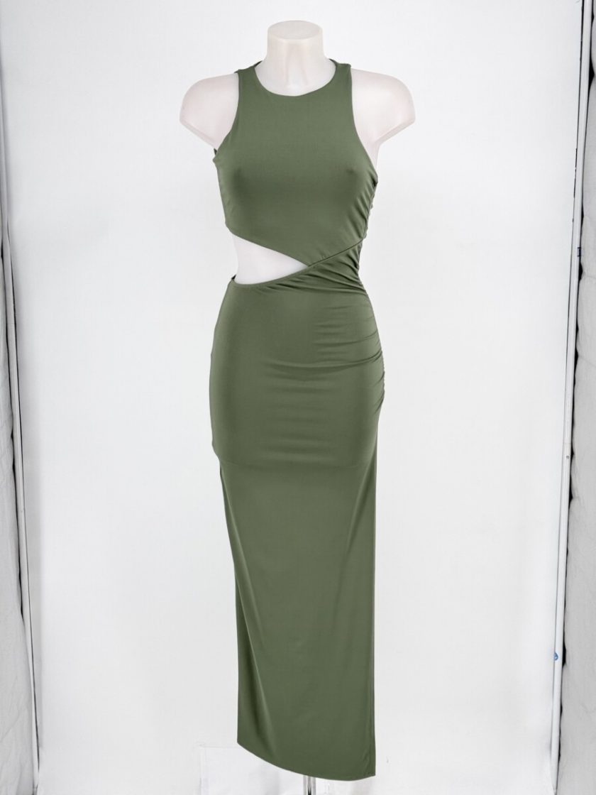 Vestido Halter Abertura Cintura - Imagen 13