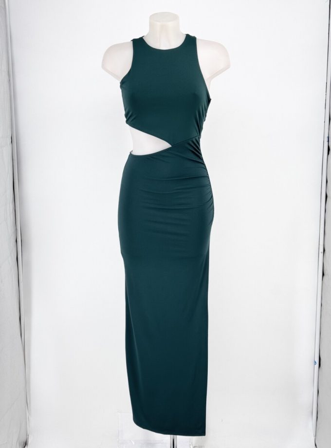 Vestido Halter Abertura Cintura