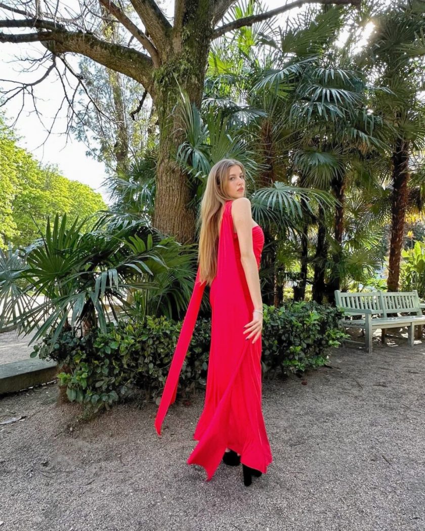 Vestido Sirena Cuello Alas - Imagen 18