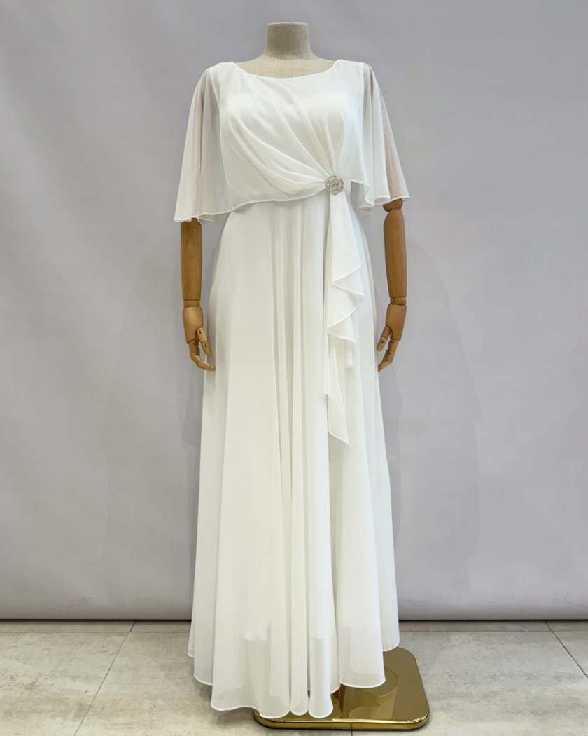 Vestido Capa Broche Flor Curvy - Imagen 8