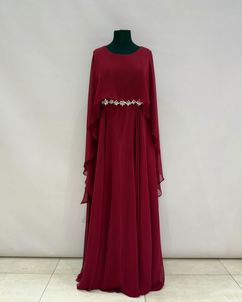 Vestido Capa Larga Aplique Brillos Curvy - Imagen 5