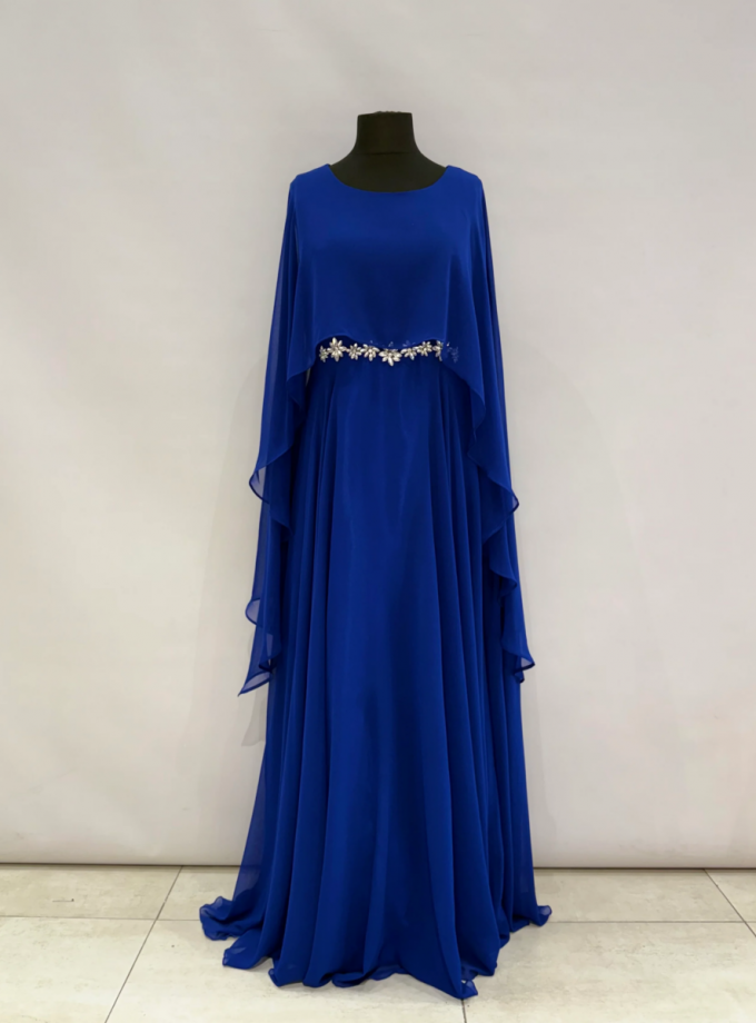 Vestido Capa Larga Aplique Brillos Curvy