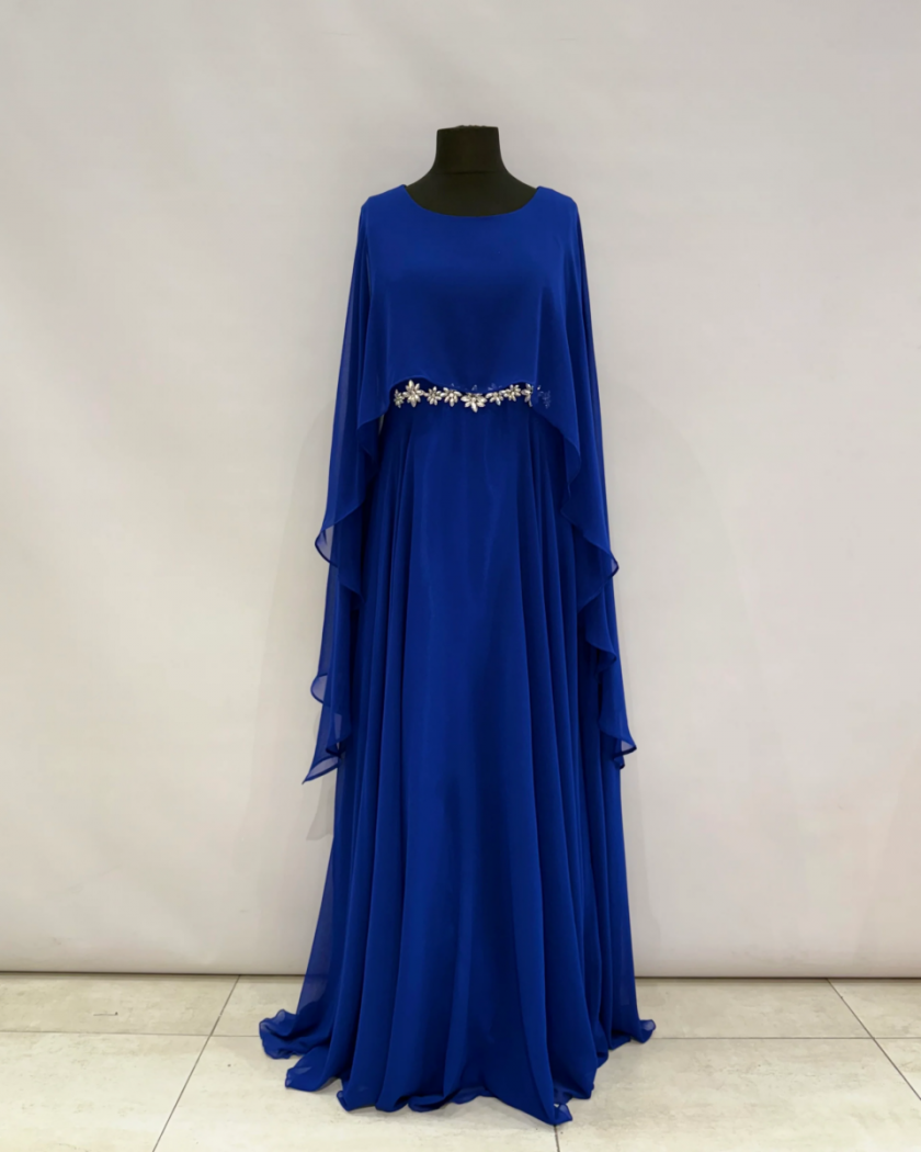 Vestido Capa Larga Aplique Brillos Curvy - Imagen 3