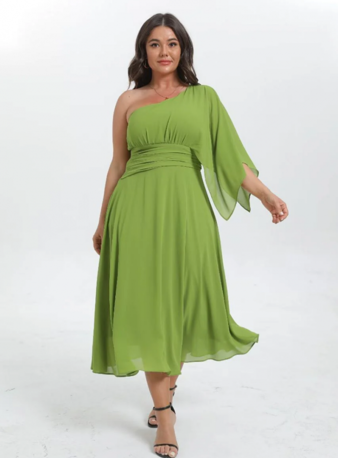 Vestido Asimétrico Midi Curvy