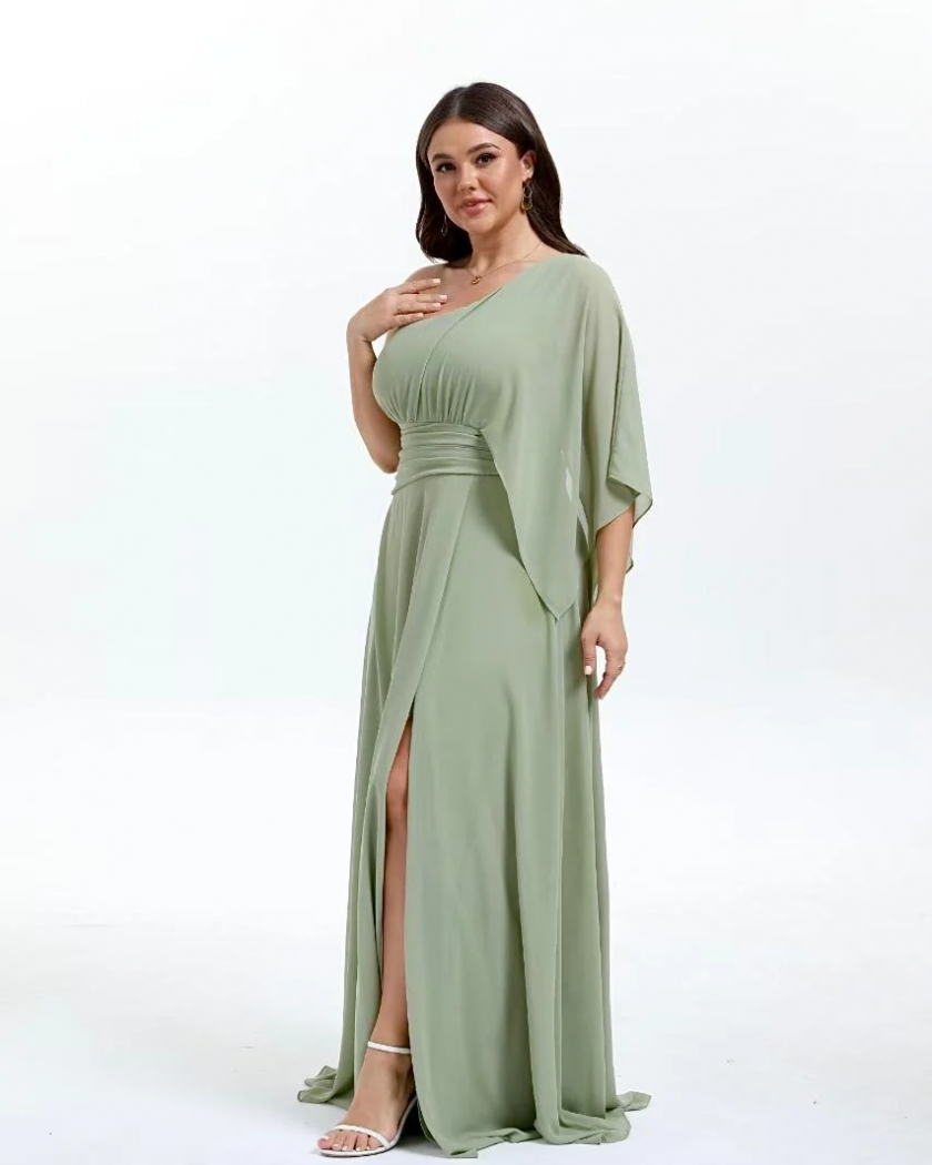 Vestido Asimétrico Largo Curvy - Imagen 5